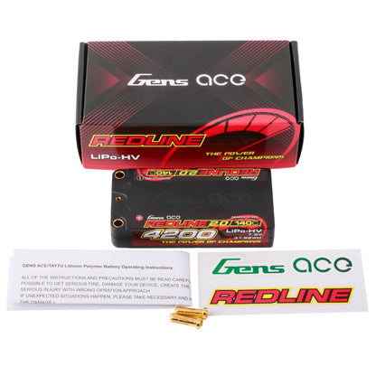 Bateria LIPO 2S GENS ACE Redline Shorty Low Profile 4200mAh